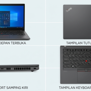 Lenovo ThinkPad X13 Core i7 Gen 10 / RAM 8GB / SSD 256GB / Layar 13.3" Full HD IPS - Ultrabook Business Class Tipis Ringan Second Mulus